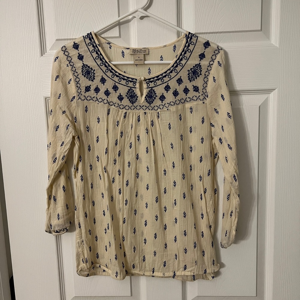 Lucky Brand Embroidered Blouse